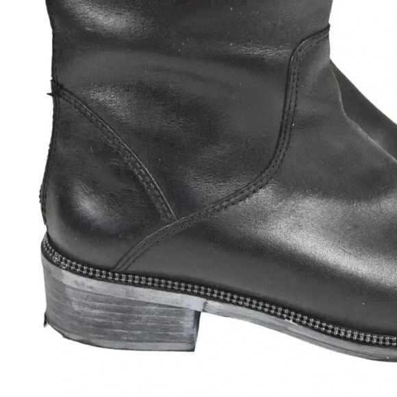 Franco Sarto Leather Knee High Boot  Tall Black Size 6.5 - Picture 3 of 16